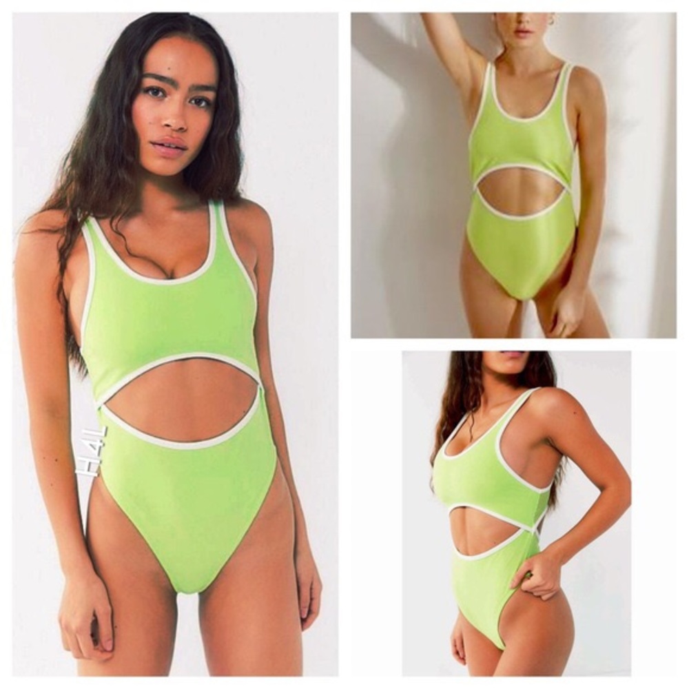 🌵🤍WORN TWICE UO NEON CUTOUT BODYSUIT